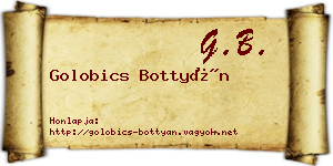 Golobics Bottyán névjegykártya